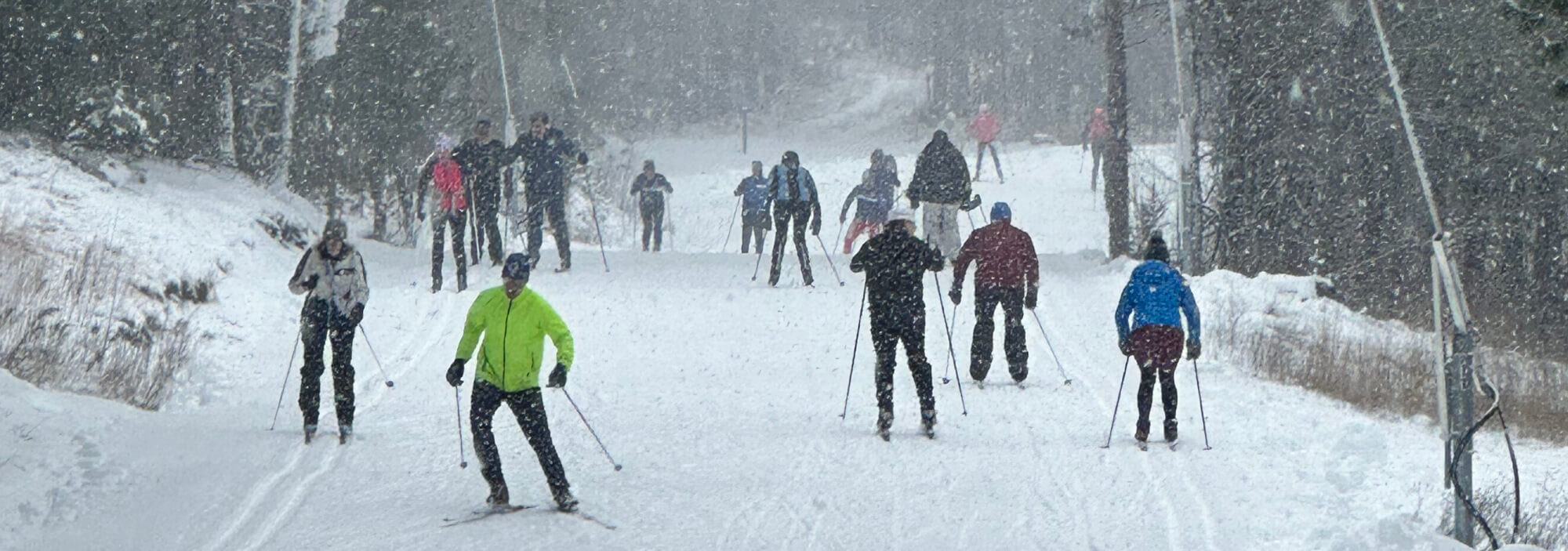 Cross Country Skiers at Forbush Corner Nordic