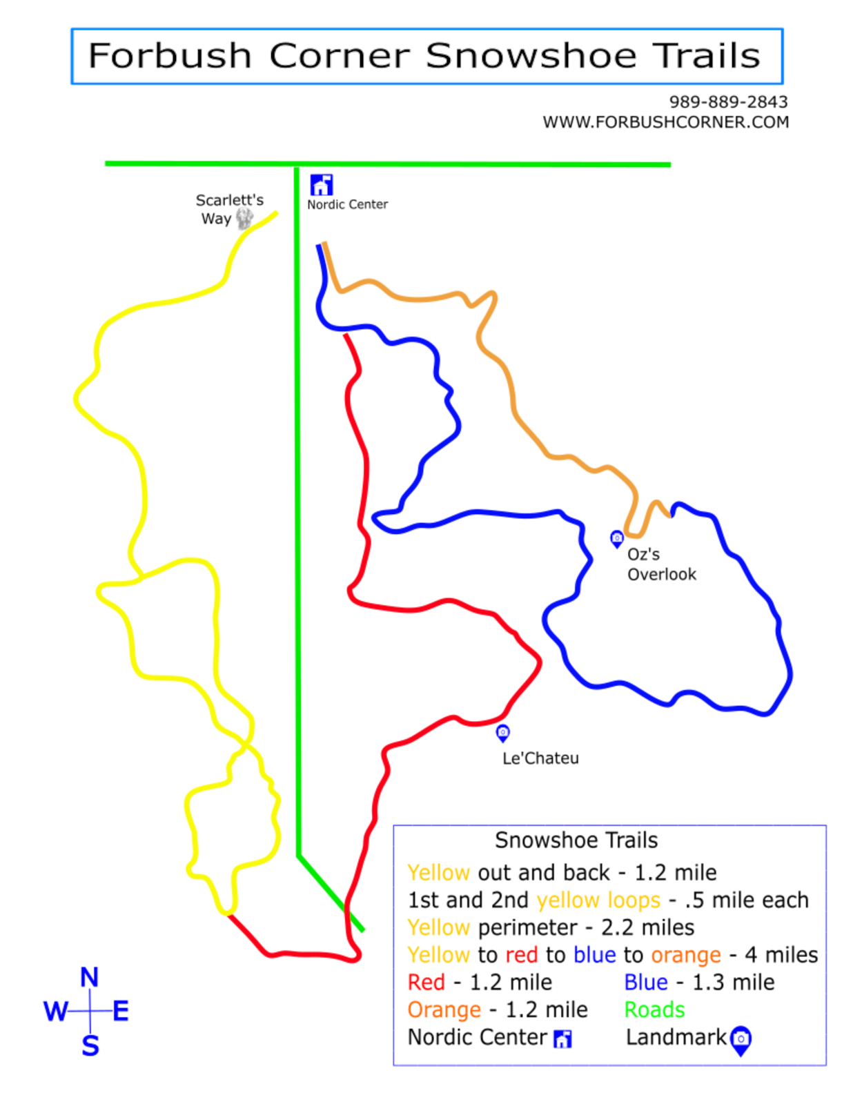 Forbush Corner Snowshoe Trail Map