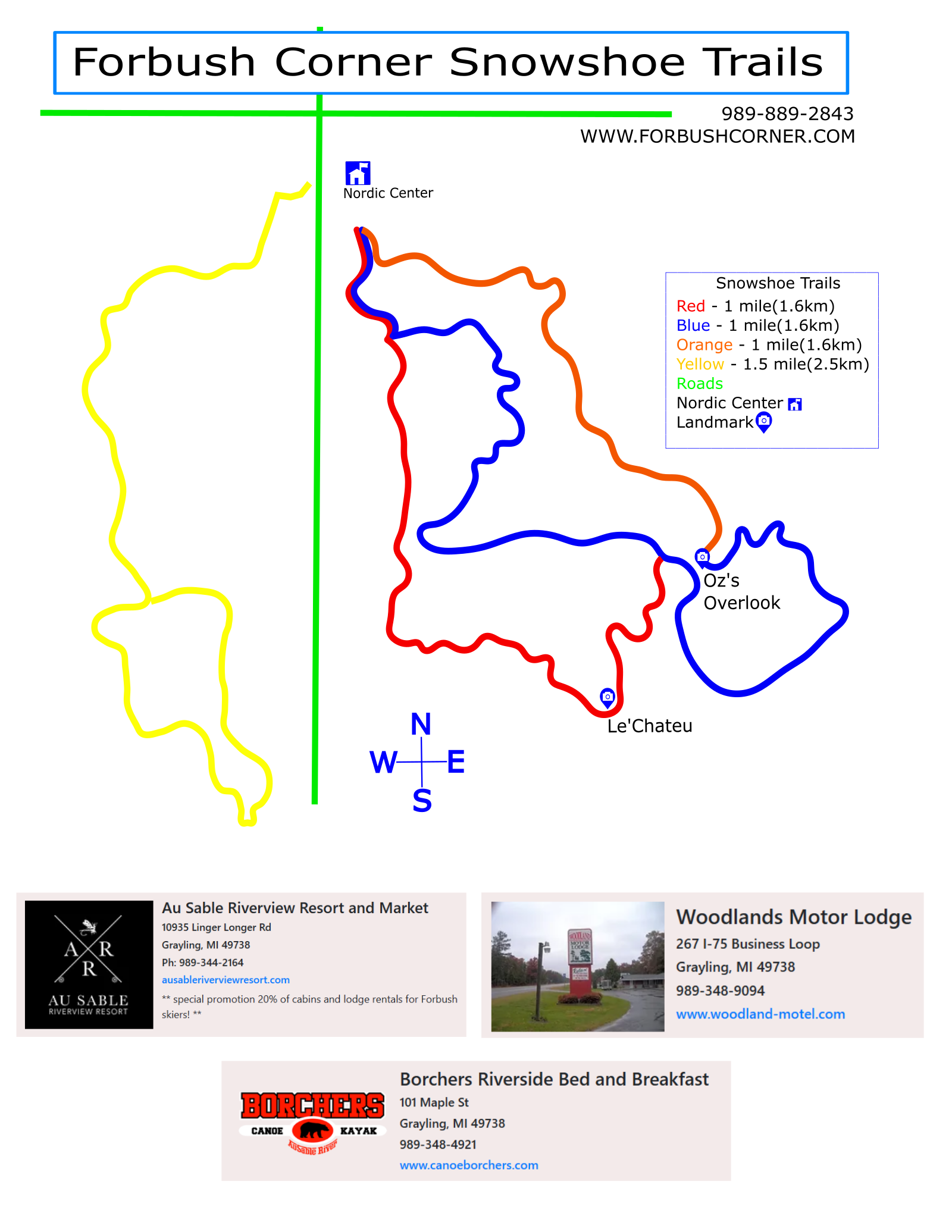 Forbush Corner Snowshoe Trail Map