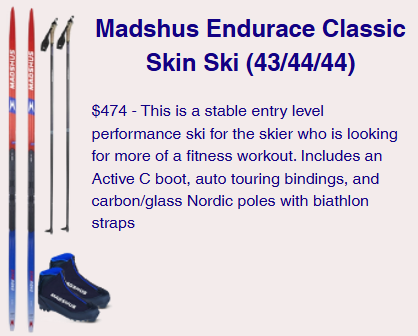 nordic ski package