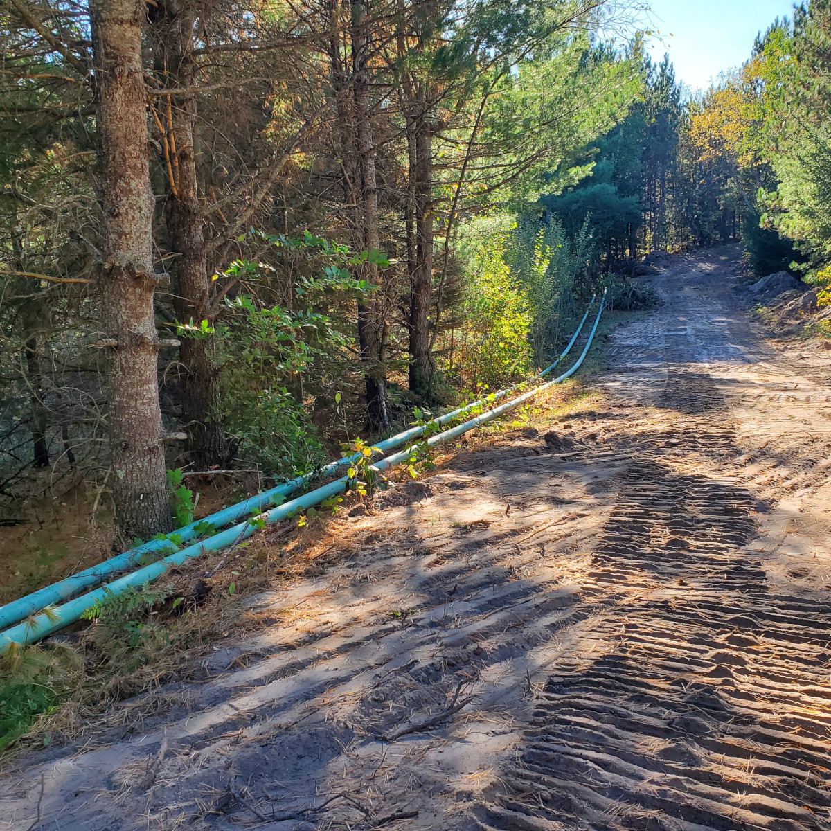 New snowmaking loop construction - Fall 2024